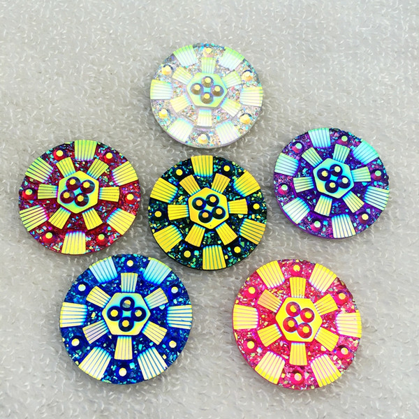 DIY Round Resin Rhinestone crystal scrapbook Wedding decoration Resin Flat back Strass 30pcs/lot 35mm -B72*5