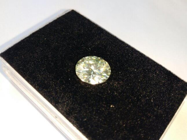 Lab Grown Green Moissanite Loose Stones Round Cut 10mm 4 Carat VVS1 Gem Stone Beads Pass Test