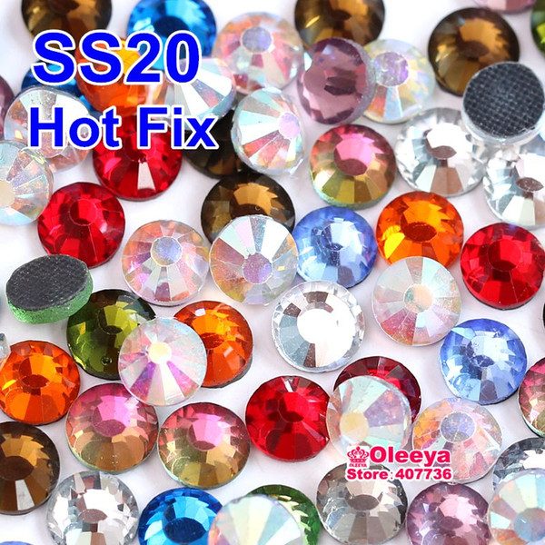 Mixed Colors ! 1440pcs/Bag SS20 DMC HotFix Rhinestones Flatback Hot Fix Crystal Loose Stones Y0018