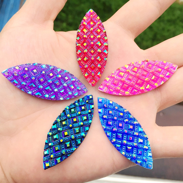 DIY 20*50mm Bling Beadwork flat back stones and crystals Spider web resin cabochons Rhinestone 30pieces/lot