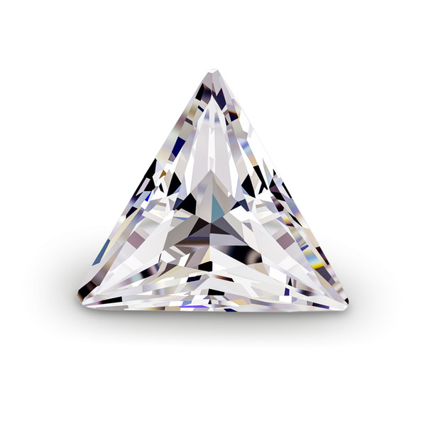 0.1Ct~3.0Ct(3.0MM~9.0MM) Trillion Cut Straight Triangle Shape With Certificate D/F Color VVS Clarity Perfect 3EX Cut Lab Diamond Moissanite