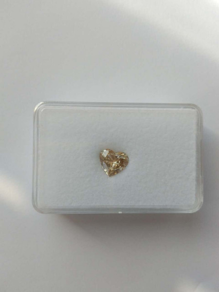 Canary Yellow Moissanite Loose Stones Heart Shape 10mm VS1 Gem Stone Beads Test Positive