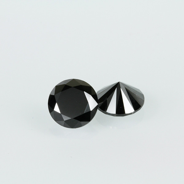 High Quality Machine Cut Black Color 3A Cubic Zirconia Big Size 7-20mm Round Synthetic Loos Stone For Jewelry Making 200pcs/lot