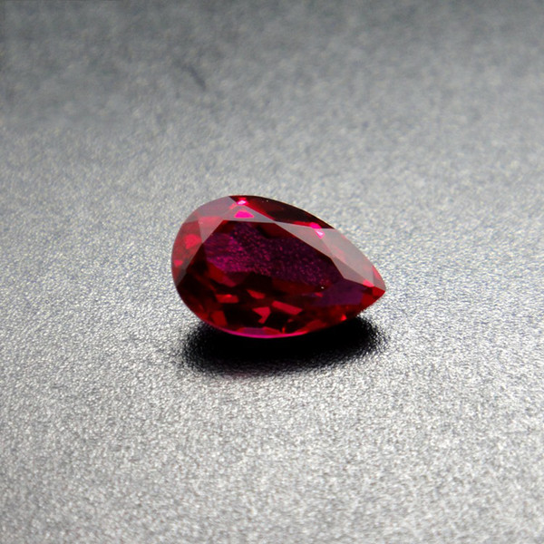 Pear Cut Good Quality 3A Grad Red Corundum Color Stone Cubic Zirconia Synthetic Loose Gemstone For Jewelry Making 100pcs/lot Factory Direct