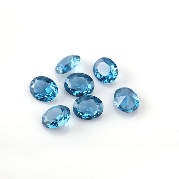 8*10-14*20mm Good Quality 3A Light Blue CZ Oval Cut Cubic Zirconia Synthetic Loose Gemstone For Jewelry Making 100pcs/lot Factory Direct