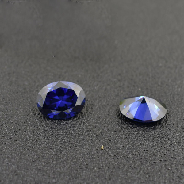 Good Quality 3A Blue Corundum CZ Oval Cut 8*10-14*20mm Cubic Zirconia Synthetic Loose Gemstone For Jewelry Making 50pcs/lot Factory Direct