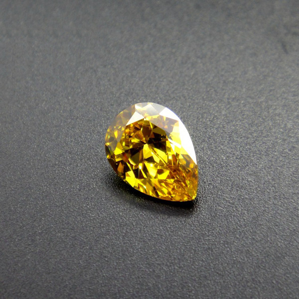 10x12mm-13x18mm 4 Sizes High Quality 3A Cubic Zirconia Yellow CZ Pear Cut Loose Gemstone Wholesale For Jewelry Making 100pcs/lot