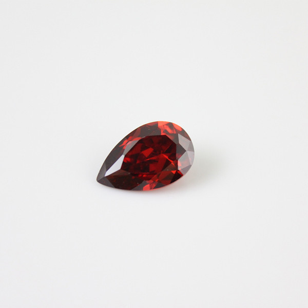 10x12mm-13x18mm 4 Sizes High Quality 3A Cubic Zirconia Garnet Red CZ Pear Cut Loose Gemstone Wholesale For Jewelry Making 100pcs/lot