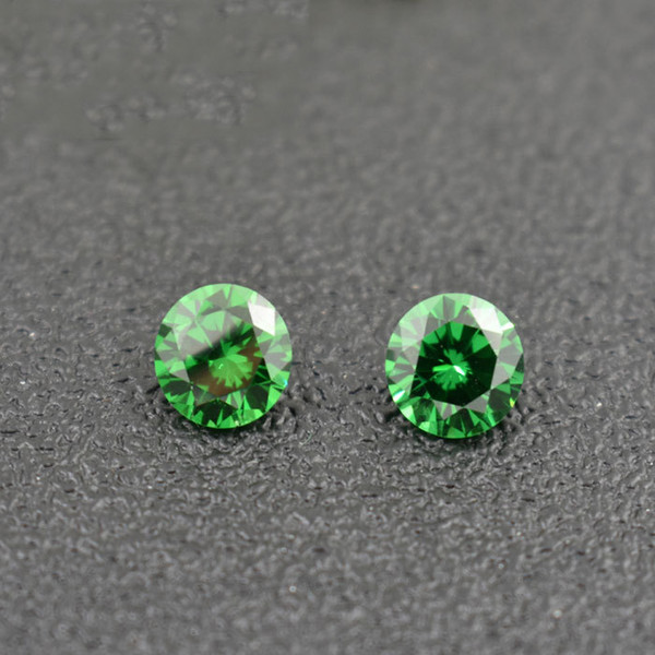 High Qulaity 3A Lab Created Emerald Cubic Zirconia Birthstones Round 3mm Jaunary To December 12 Colors Loose Diamond For Jewelry Making