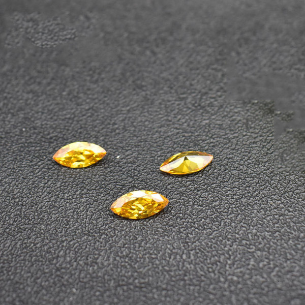 1.5x3mm-8x16mm 10 Sizes Yellow CZ High Quality 3A Cubic Zirconia Marquise Shape Loose Gemstone Wholesale For Jewelry Making 500pcs/lot