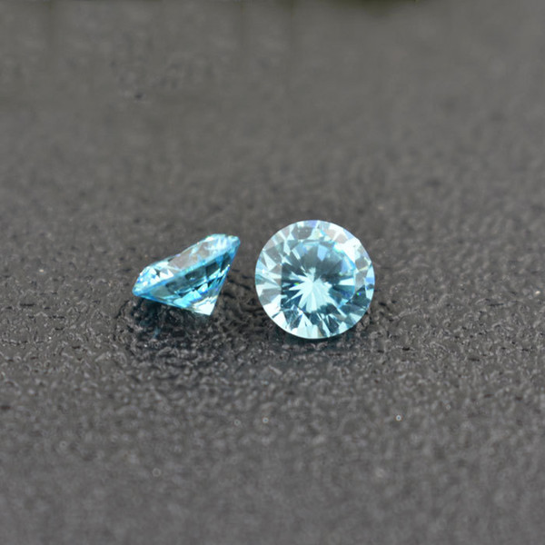 3.5mm Round High Qulaity 3A Synthetic Aquamarine Stone Cubic Zirconia Birthstones Jaunary To December 12 Colors Loose CZ For Jewelry Making