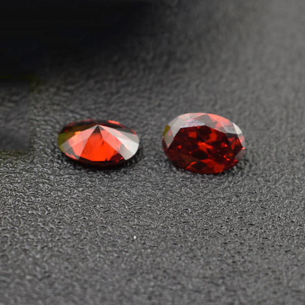 Good Quality 3A Grad Garnet Red CZ 10*12-13*18mm Oval Cut Cubic Zirconia Synthetic Loose Gemstone For Jewelry Making 100pcs/lot