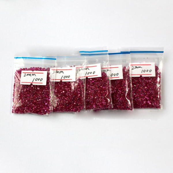 3A Small Size Garnet CZ Stone Price Loose Stone For Jewelry Making 0.8-1.5mm Round Good Cut Lab Created Cubic Zirconia 1000pcs/lot