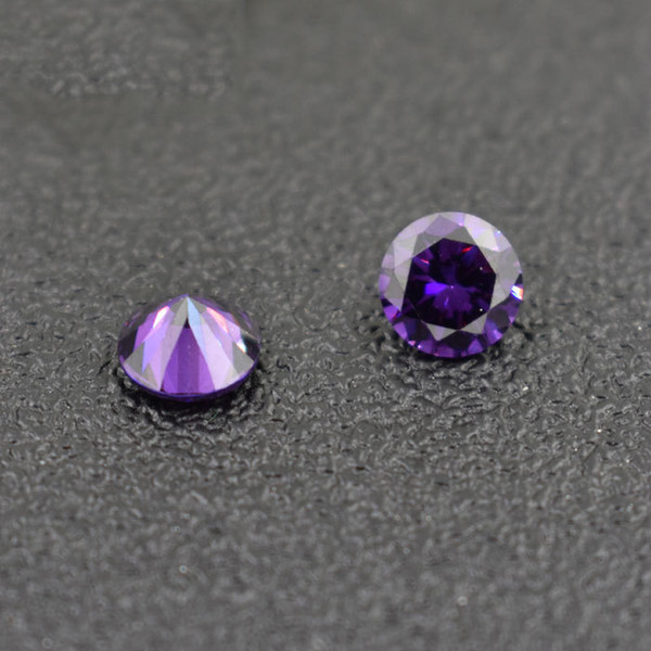 1000cs/lot Small Sizes 0.8-1.5mm Gemstone Replace Amethyst February Birthday Stone Lab Created Stone CZ Synthetic Loose Stones For Jewellery