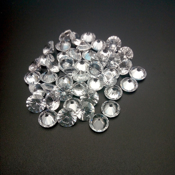 Clear 12# White Synthetic Corundum 7mm Round Big Size Stone Good Dimand Cut Gemstones Wholesale 200pcs/Lot