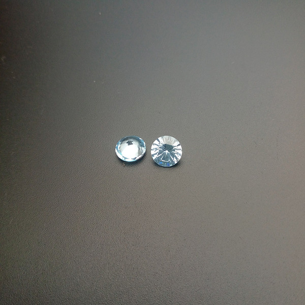 Blue Gemstones Spinel Supplier 104# Color 7mm Round Good Cut Diamond Cut Synthetic Loose Stone 200pcs/Lot