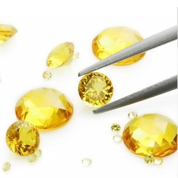 Round 1.0-3mm #1024 Medium Light Greenish Yellow High-end Nano Crystal Thermostable Synthetic Loose Gemstone For Jewelry 1000pcs/Lot