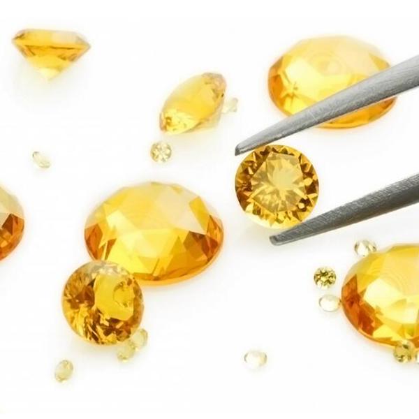 Round 1.0-3mm #1021 Medium Light Yellowish Orange High-end Nano Crystal Thermostable Synthetic Loose Gemstone For Jewelry 1000pcs/Lot