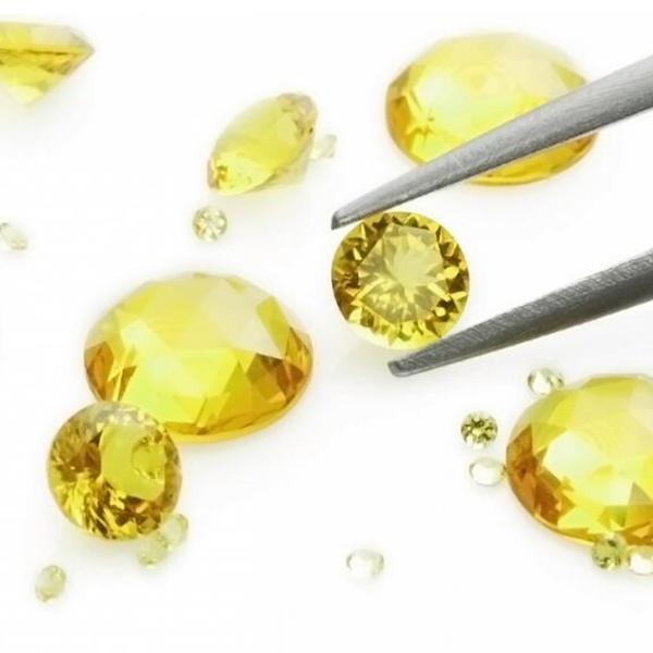 Round 1.0-3mm #1014 Light Greenish Yellow High-end Facet Cut Nano Crystal Thermostable Synthetic Loose Gemstone For Jewelry 1000pcs/Lot