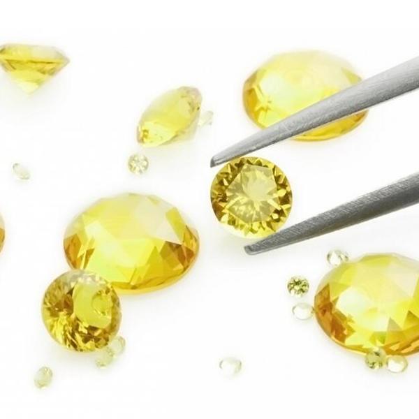 Round 1.0-3mm #1015 Very Light Greenish Yellow High-end Facet Cut Nano Crystal Thermostable Synthetic Loose Gemstone For Jewelry 1000pcs/Lot