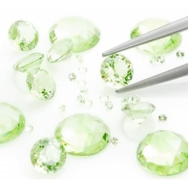 Round 1.0-3mm #1006 Extremely Light Green Top Quality Facet Cut Nano Crystal Thermostable Synthetic Loose Gemstone For Jewelry 1000pcs/Lot