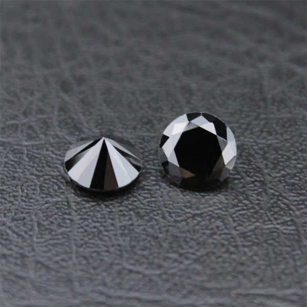 2.4-3.75mm Round Black CZ Machine Cut Lab Created Loose Stone Color CZ High Quality 3A Cubic Zirconia1000pcs/lot