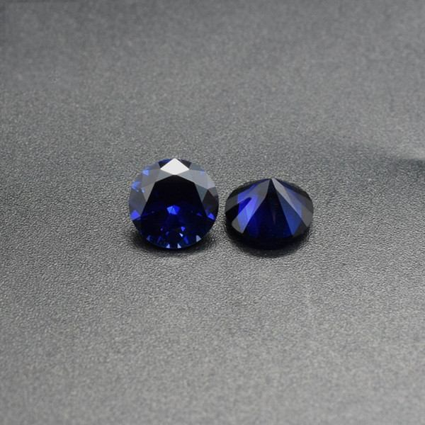 December Birthstone Small Size 1-2mm Round Synthetic Blue Corundum CZ Stone Price Loose Stone For Jewelry Good Cubic Zirconia 1000pcs/lot