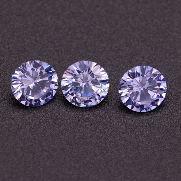 1000pcs/lot High Quality Machine Cut Color CZ 3A Round 1.6-2.3mm Lavender Synthetic Loose Diamond Cubic Zirconia For Jewelry Making