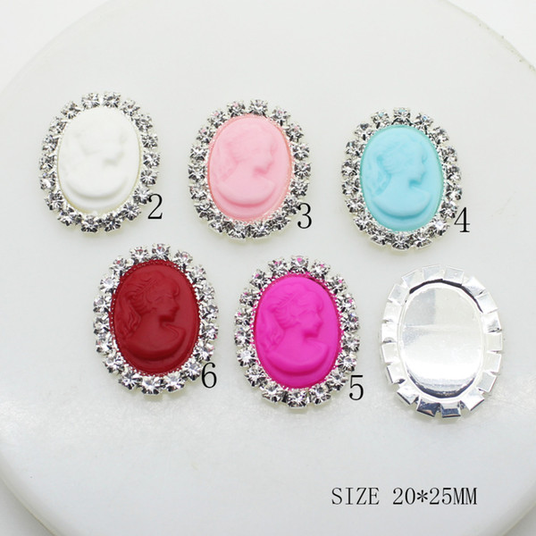 50pcs/lot Oval outlet Rhinestone Buttons Apparel decoration Girls Hair Accessories Wedding party Decoration