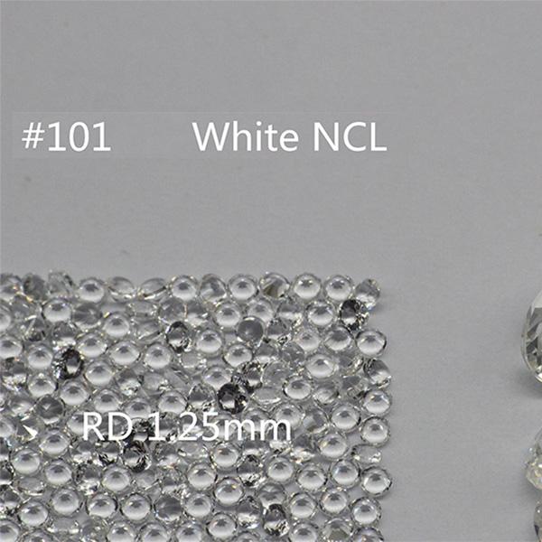 Nano Crystal Gem 2.5mm Round White Colors Facet Cut Top Quality Thermostable Synthetic Loose Gemstone For Jewellery 1000pcs Per Color A Lot