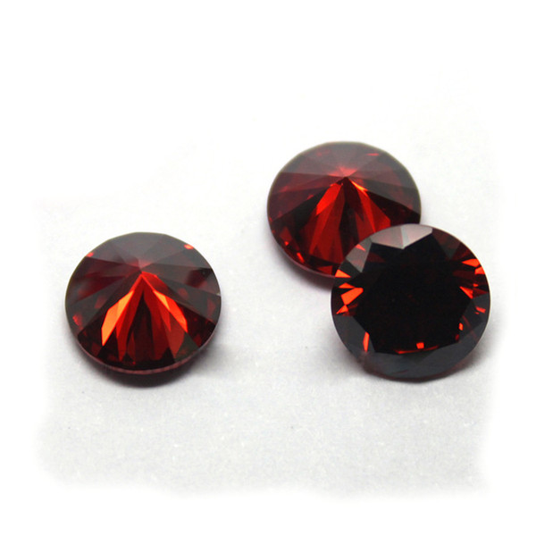 Synthetic Loose Stones 1.6-2.3mm Round Brilliant Lab Created Cubic Gems Garnet CZ For Jewelry Making 1000pcs/lot