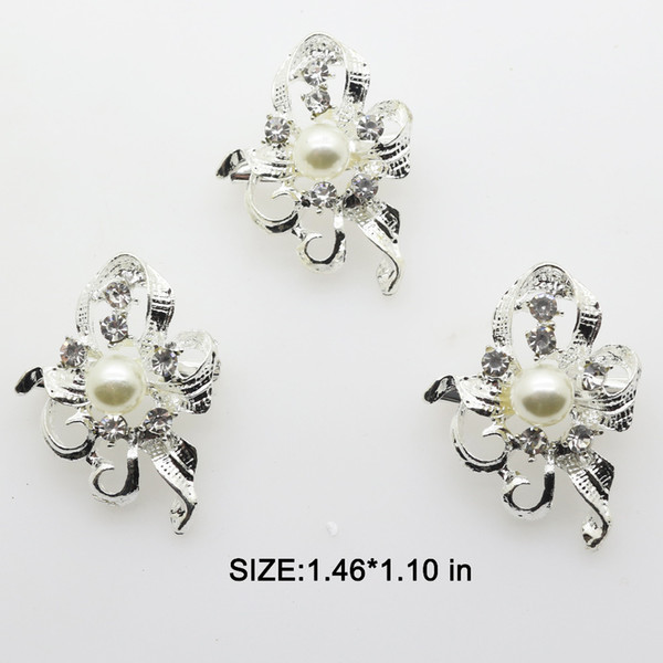 10pcs/lot1.46*1.10 Snap Button Jewerly Metal Pearl Button Diamond Flatback for Wedding Decoration Hair Ribbon Craft Accessories