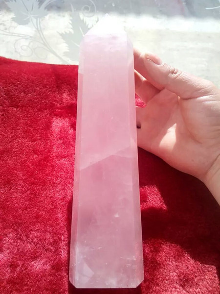 Christmas present About 60g NATURAL beautiful Pink Crystal QUARTZ CRYSTAL WAND POINT HEALING