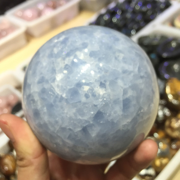 Natural Celestite Quartz Crystal Sphere Ball Healing,100% Natural Crystal By Handwork