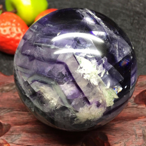 ABOUT 50MM Natural amethyst ball ornaments original stone amethyst ball artificial polished