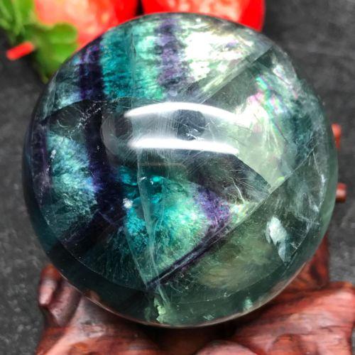 ABOUT 50MM Natural rainbow fluorite ball ornaments, colorful fluorite stone