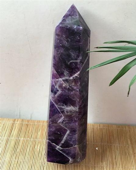 1PCS Natural Dream Amethyst Crystal Quartz Wand Points Healing