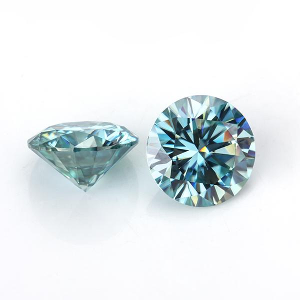 Loose moissanites stone 10mm round 8 hearts&8 arrows cut Moissanites gemstones synthetik diamonds stone Blue color