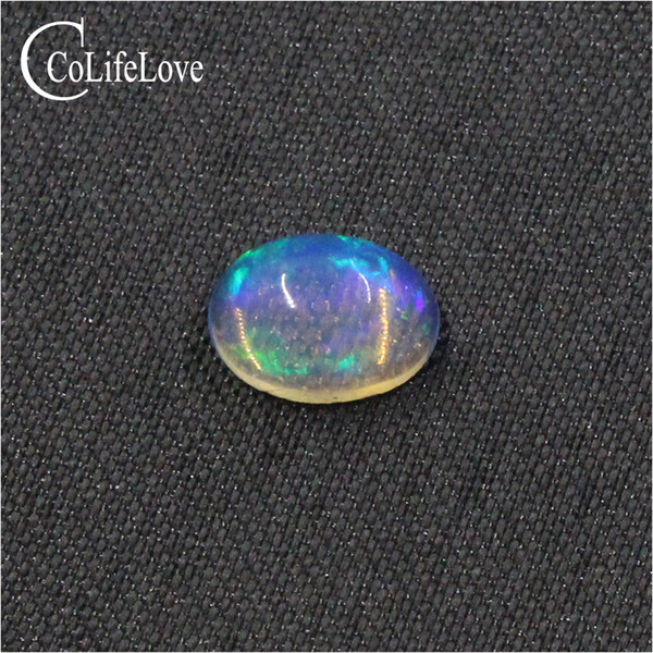 7mm*9mm natural blue brilliance opal loose gemstone for jewelry DIY