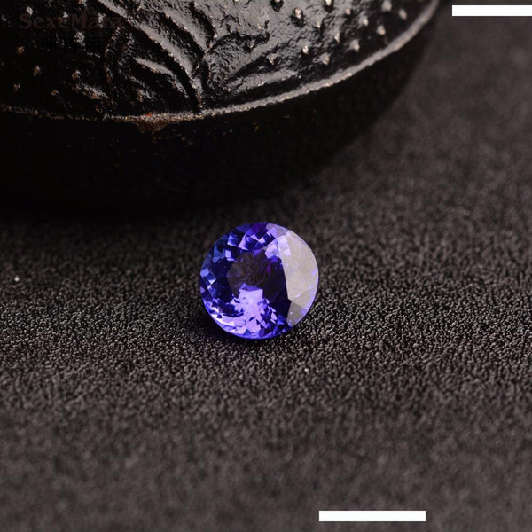 5.5CT circular Pure natural Tanzanite Bare stone