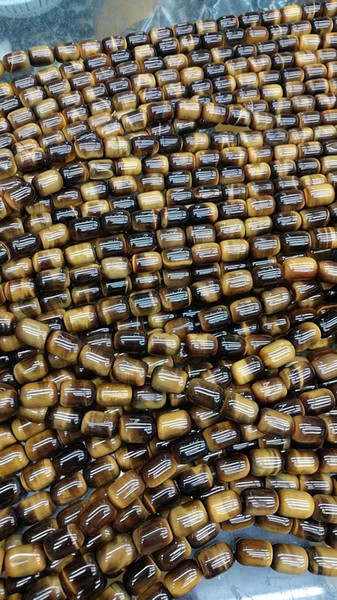 Natural tigereye barrel bead tiger stone scattered beads wholesale manufacturers selling