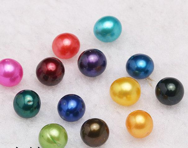 2018 6-7mm Freshwater akoya oyster with Single pearls Mixed 25 colors Top quality ROUND natural pearl in Vacuum Package For Jewelry Gif