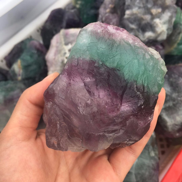 1pcs Big size Natural raw rainbow fluorite rough stone natural quartz crystals mineral energy stone for healing