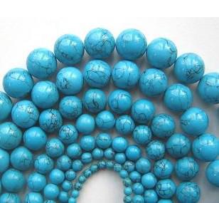 6-14MM Cheap Natural blue turquoise round beads fashion jewelry gemstone loose beads.150pcs/lot.