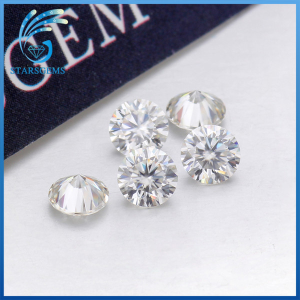 Test positive 3.5mm 0.15ct round shape EF color moissanites loose stone syn beads for engagement rings near white color mozanit