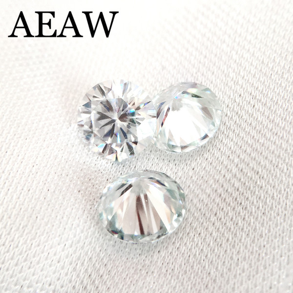 Round Brilliant Cut Moissanite 1.2 Carat 7mm Slight Blue Test Positive Lab Diamond Loose Gems Stones Excellent Cut VVS1 S923