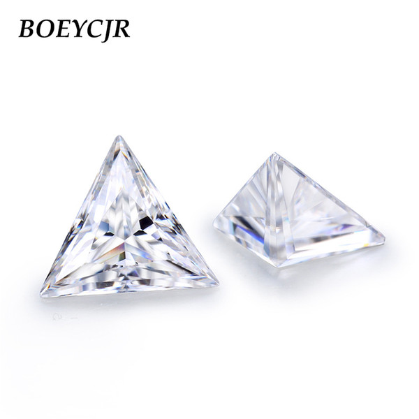 BOEYCJR Custom D Color Triangle Cut Brilliant Cut Moissanite Loose Stone Excellent Jewelry Making Engagement Ring