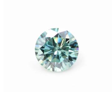 Blue color moissanite excellent quality round cut 1ct moissanite