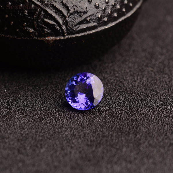 5.5CT circular Pure natural Tanzanite Bare stone