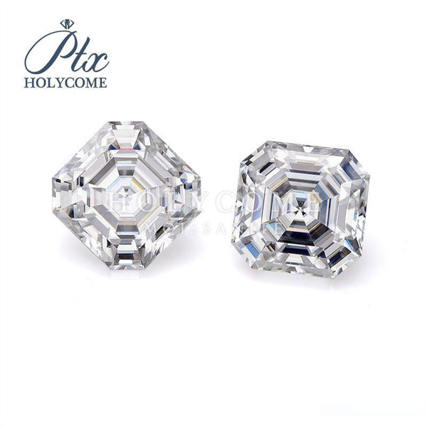 1ct white color asscher cut 5.5x5.5mm loose moissanite diamond for sale